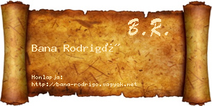 Bana Rodrigó névjegykártya
